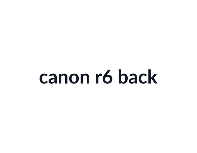 Canon EOS R6 thumbnail 3