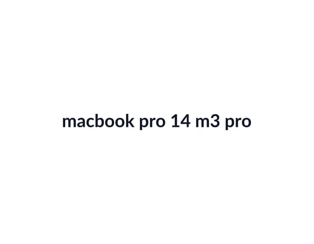 MacBook Pro 14-inch M3 Pro thumbnail 2