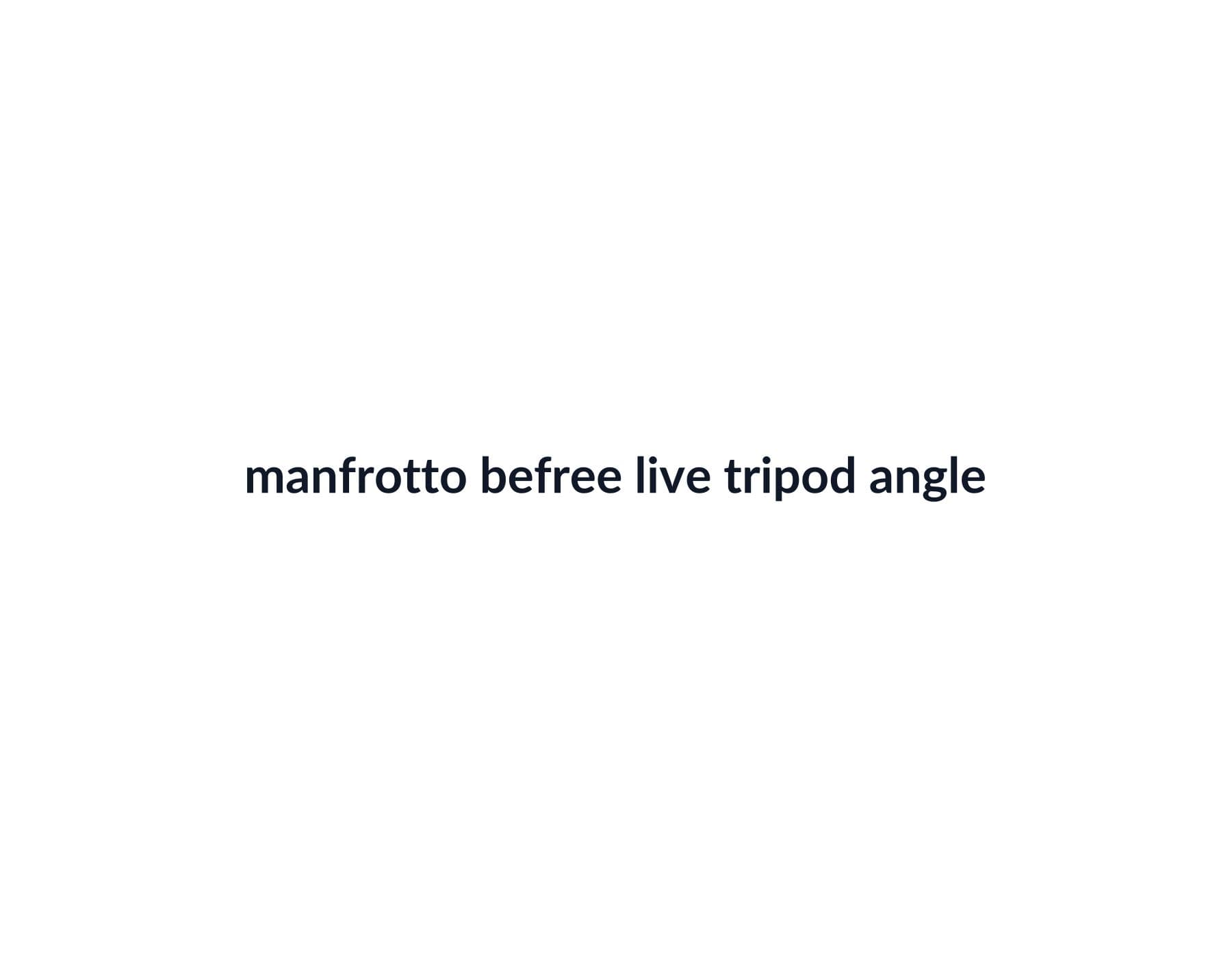 Manfrotto Befree Live Tripod image 3