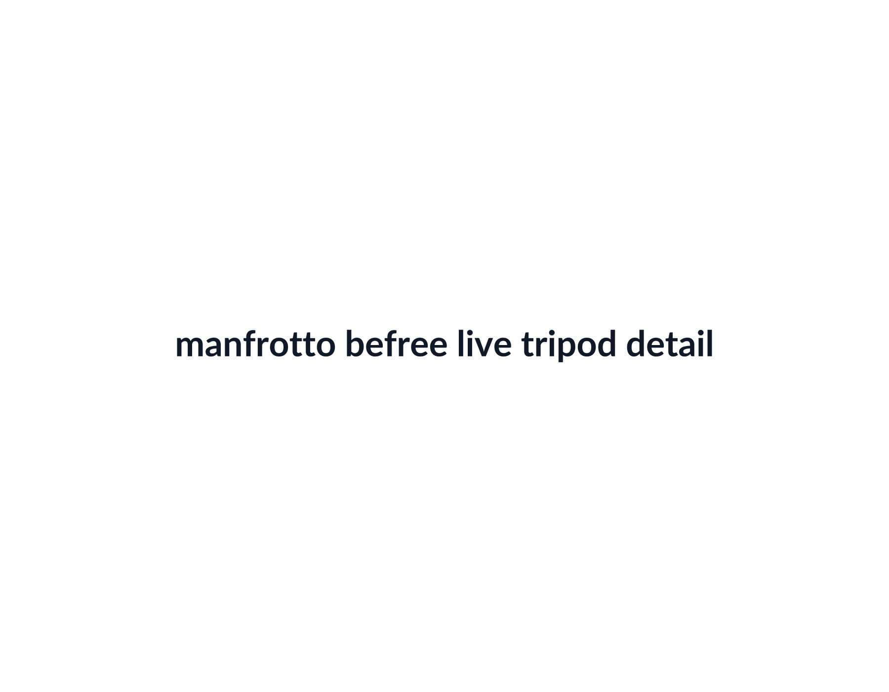 Manfrotto Befree Live Tripod image 4