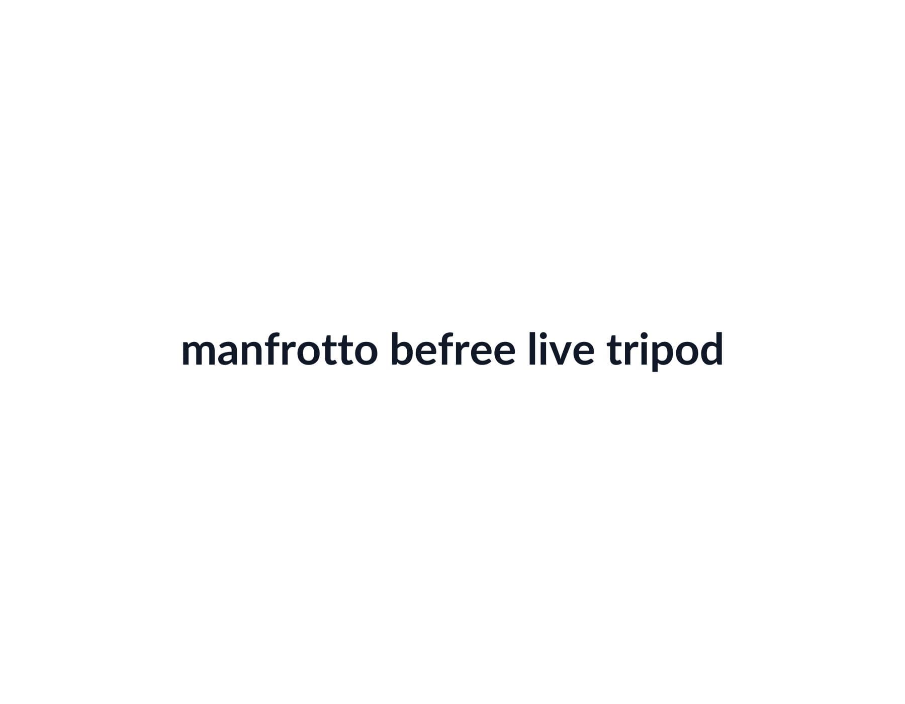 Manfrotto Befree Live Tripod image 2
