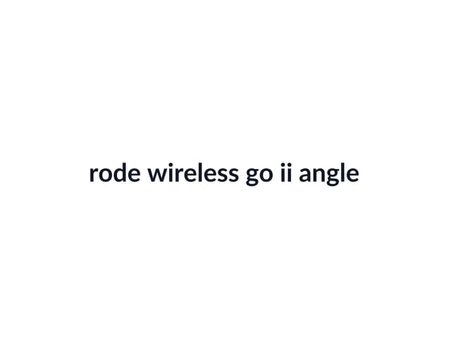 Rode Wireless GO II thumbnail 3