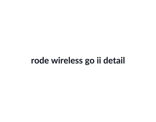 Rode Wireless GO II thumbnail 4