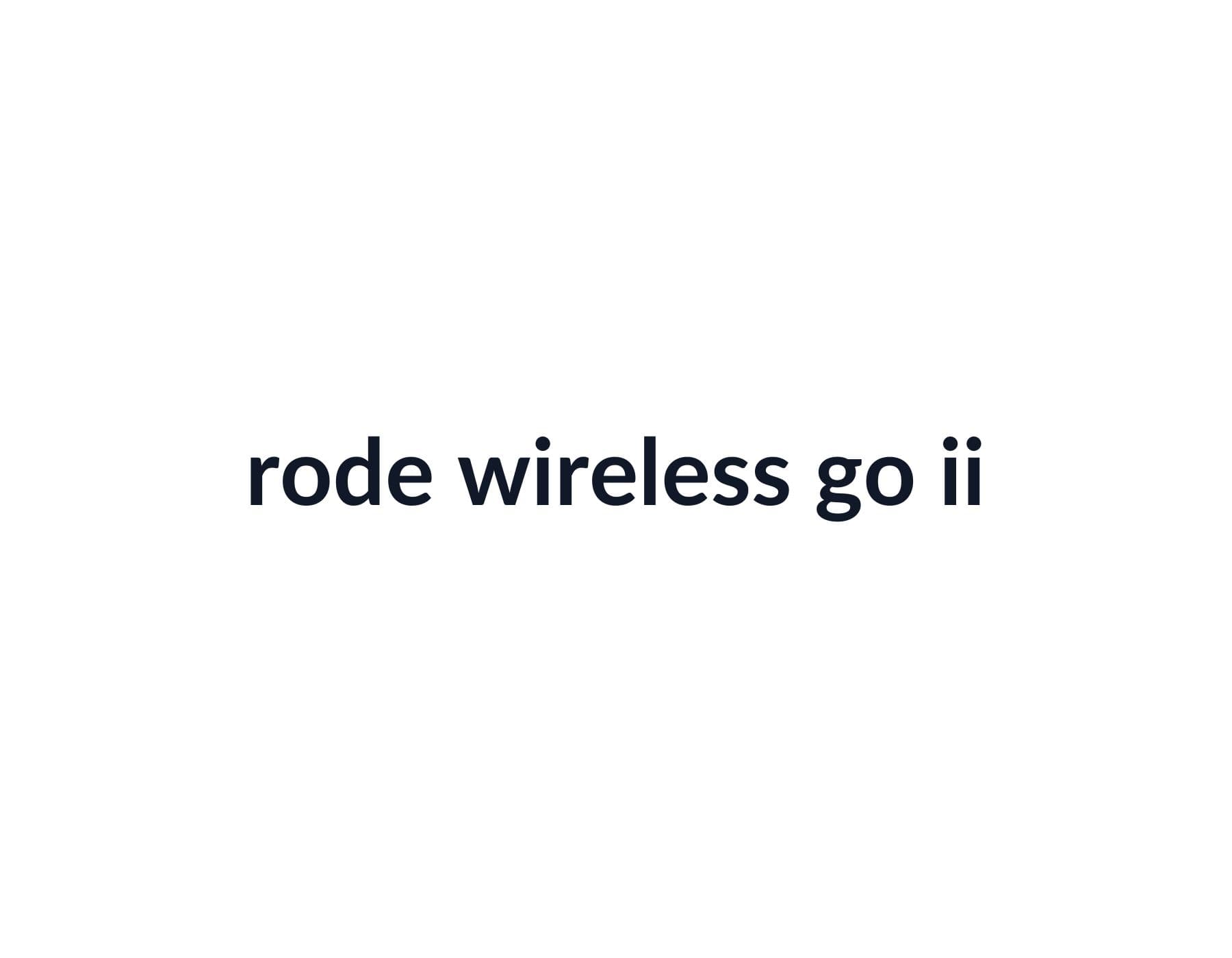 Rode Wireless GO II image 2