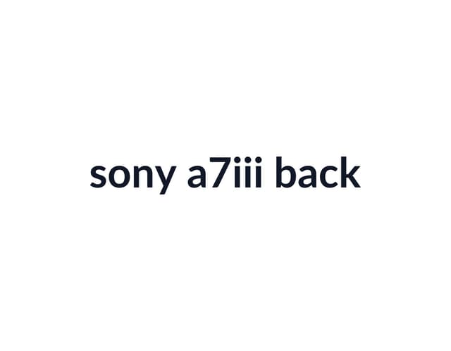 Sony A7 III thumbnail 3