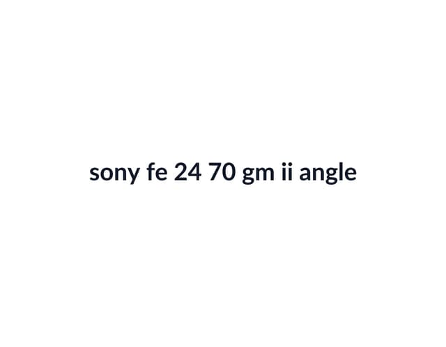 Sony FE 24-70mm f/2.8 GM II thumbnail 3