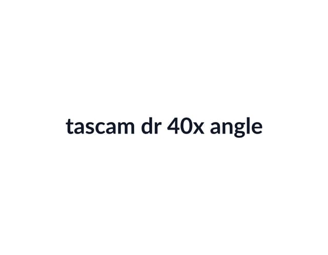 Tascam DR-40X Recorder thumbnail 3