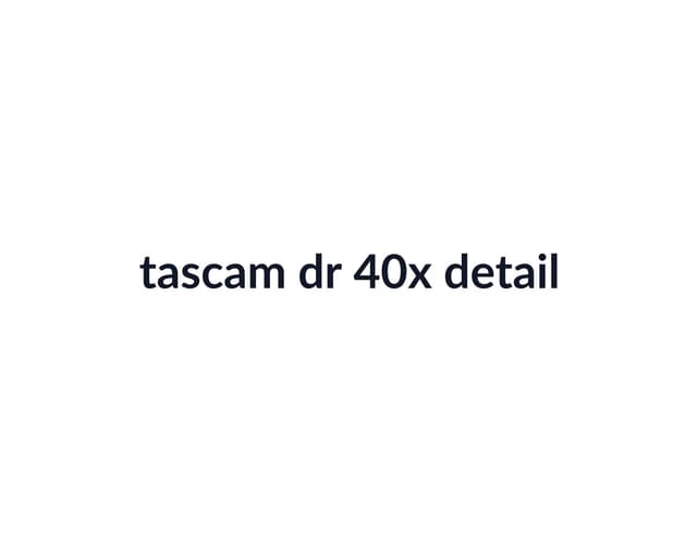 Tascam DR-40X Recorder thumbnail 4