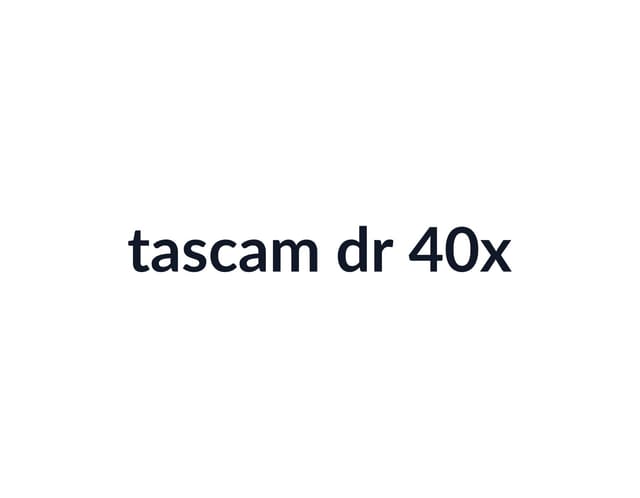 Tascam DR-40X Recorder thumbnail 2