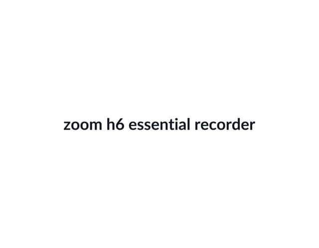 Zoom H6 Essential Recorder thumbnail 2